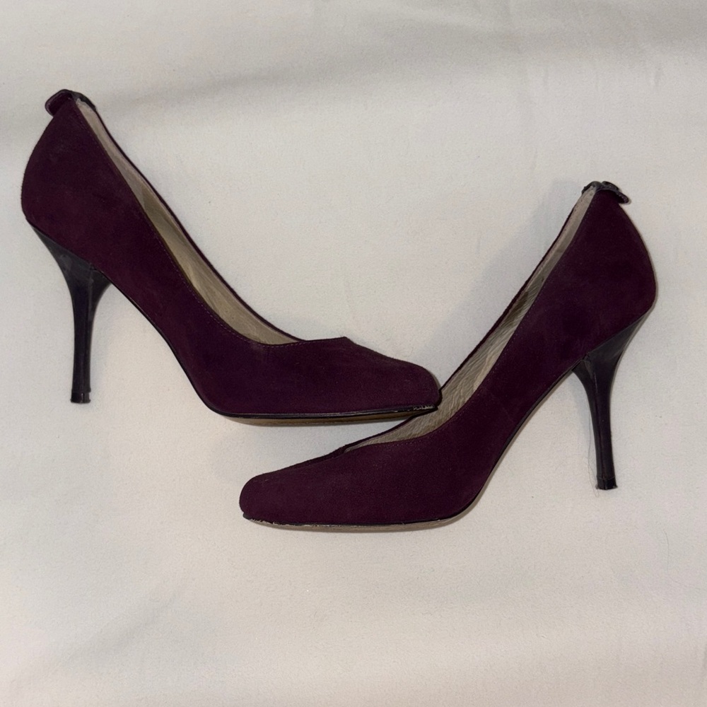 Michael Kors Plum Suede Pointed Toe High Heels